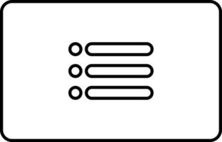 Black Outline Illustration Of Bullet List Icon. vector