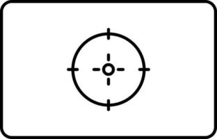 Target Point Black Linear Icon. vector