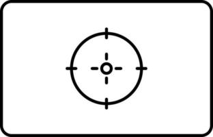 Target Point Black Linear Icon. vector