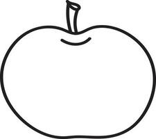 Isolated Apple Vector Icon In Line Art.