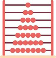Red Abacus Icon In Flat Style. vector