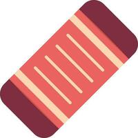 Red And Magenta Illustration Of Eraser Icon. vector
