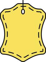 Yellow Patch Icon In Flat Style. vector