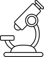 Isolated Microscope Icon In Line Art. vector