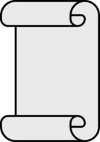 Scroll Paper Icon In Grey Color. vector