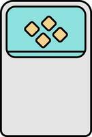 Grey Kiosk Machine Icon In Flat Style. vector