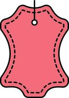Hang Cloth Patch Icon In Red Color. vector