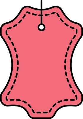 Hang Cloth Patch Icon In Red Color.