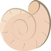 Flat Illustration Of Swirl Shell Icon. vector