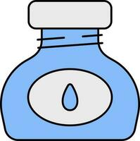 Flat Style Ink Bottle Icon Or Symbol. vector