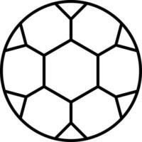 Black Line Art Soccer Icon Or Symbol. vector