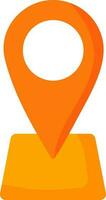 Orange Map Navigation Icon Or Symbol. vector