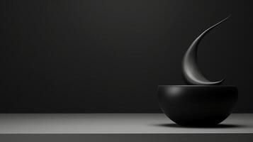 A stunning image of a minimalist black, showcasing the magical elegance found in simplicity. photo