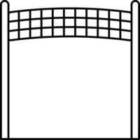 Black Linear Of Sports Net Stand Icon. vector