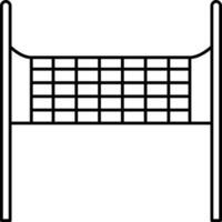 Black Linear Style Sports Net Stand Icon. vector