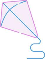 Isolated Fly Kite Icon In Blue And Pink Color. vector