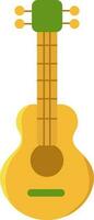 Isolated Guitar Icon Yellow And Green Color. vector