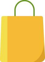 aislado compras bolso icono en plano estilo. vector