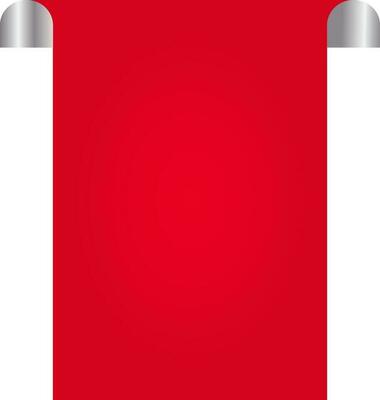 Empty Scroll Paper Or Template In Red Color.