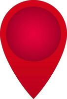 Location Pin Element In Red Color. vector