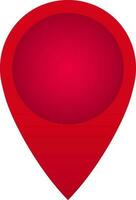 Location Pin Element In Red Color. vector