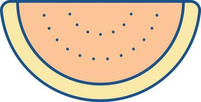 Isolated Orange Slice Icon In Flat Style. vector