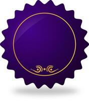 Empty Label, Badge Or Token Element In Purple Color. vector