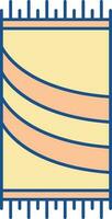amarillo y naranja ilustración de ondulado diseño paño icono. vector