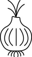 Isolated Garlic Or Onion Icon In Linear Style. vector