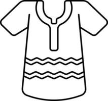 Line Art Illustration Of Native Suit Icon. vector