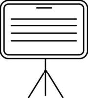 Flat Style Easel Board Icon In Line Art. vector