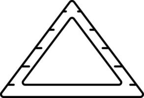 Isolated Triangle Protector Icon In Line Art. vector