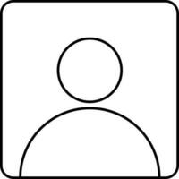 Isolated User Icon In Line Art. vector