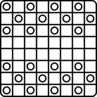 Point Game Checker Board Black Linear Icon. vector