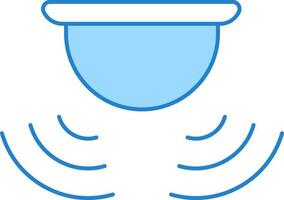 Isolated Blue Sensor Detector Icon In Flat Style. vector