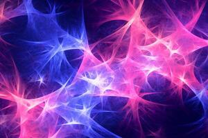 Lazer light fractals, pink and blue. photo