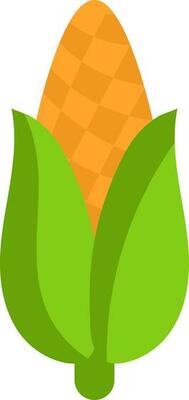 Isolated Corn Icon In Flat Style.