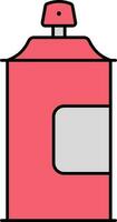 Red Spray Bottle Icon In Flat Style. vector