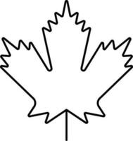 Isolated Maple Leaf Icon In Linear Style. vector