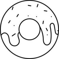 Illustration Of Donut Icon In Line Art. vector