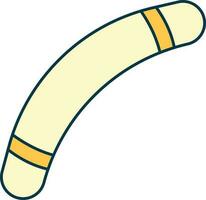 Boomerang Icon In Yellow Color. vector