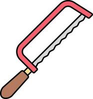 Flat Style Coping Saw Colorful Icon. vector