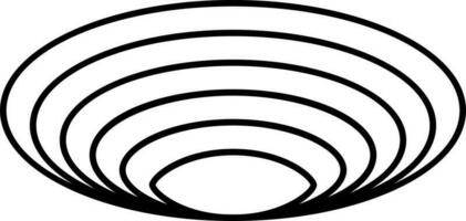 Pitfall Trap Black Outline Icon Or Symbol. vector