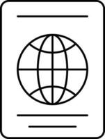 Copy Space Passport Icon In Linear Style. vector