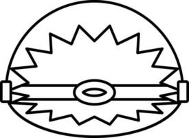 Isolated Beer Trap Black Outline Icon. vector