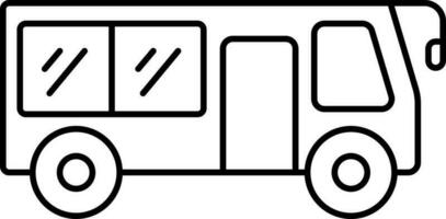 Isolated Bus Icon In Thin Line Art. vector