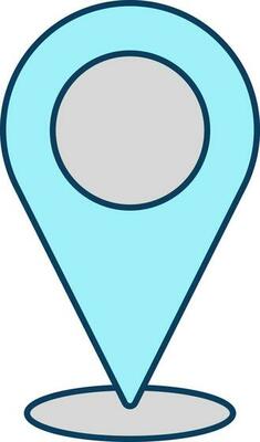 Location Map Point Grey And Turquoise Icon.