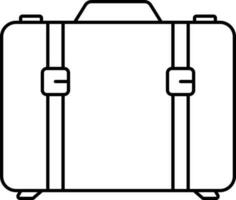 Isolated Suitcase Icon In Line Art. vector