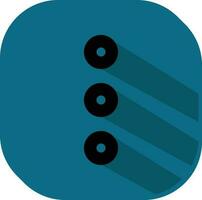 Black Customize Dots Icon On Teal Square Background. vector