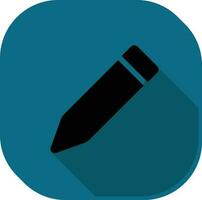 Edit Square Button Black And Teal Icon. vector